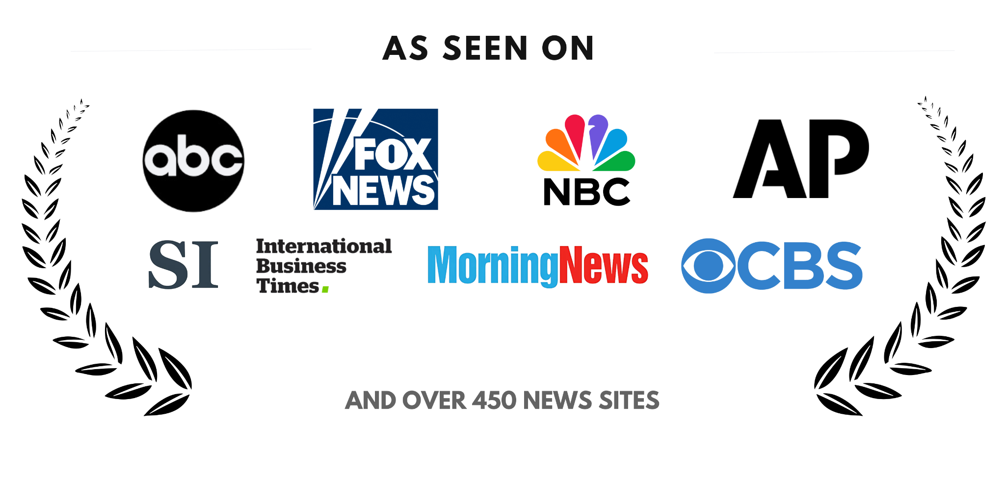 As seen on ABC, Fox News, NBC, Sports Illustrated, International Business Times, Morning News, CBS and 450+ news sites